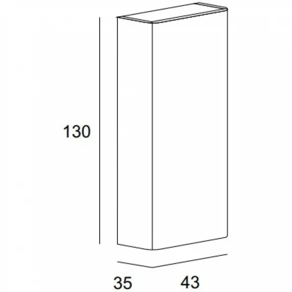 Пенал Cezares Stylus 55237 подвесной L/R, Grigio Nuvola