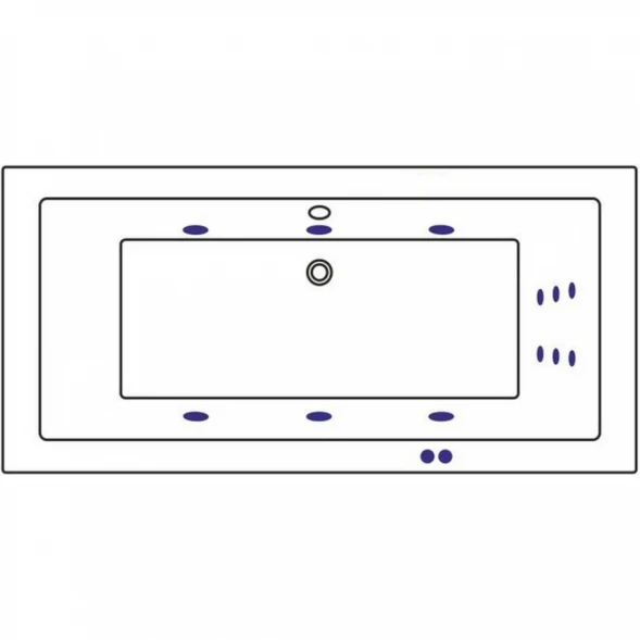 Акриловая гидромассажная ванна 170x80 см Whitecross Savia Duo 0103.170080.100.LINE.GL