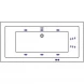 Акриловая гидромассажная ванна 170x80 см Whitecross Savia Duo 0103.170080.100.LINE.GL