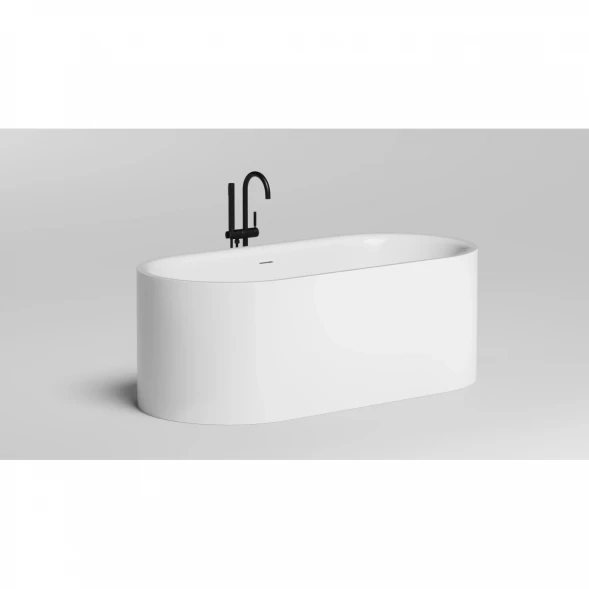 Ванна из литьевого мрамора Salini S-Stone Perla 1049201M 170x80 см, отдельностоящая, белый матовый