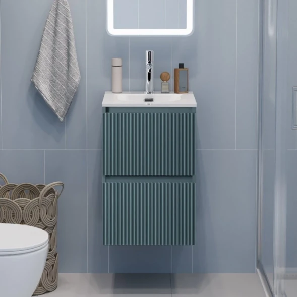 Тумба под раковину BelBagno Uno UNO-MINI-400-2C-SO-AO 40 см, подвесная, голубой матовый