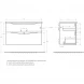 Тумба Rovere Moro 99,6 см BelBagno Marino MARINO-H60-1000-2C-SO-RW-P
