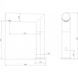 Смеситель для раковины Abber Perfekte 316 AF8A101BGS сенсорный, Золото матовый