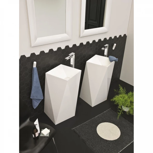 Раковина напольная 52x52 см Artceram Sharp OSL008 01 00 bi