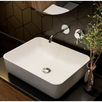 Смеситель для раковины AQUAme Siena AQM6215CR встраиваемый, без донного клапана, хром