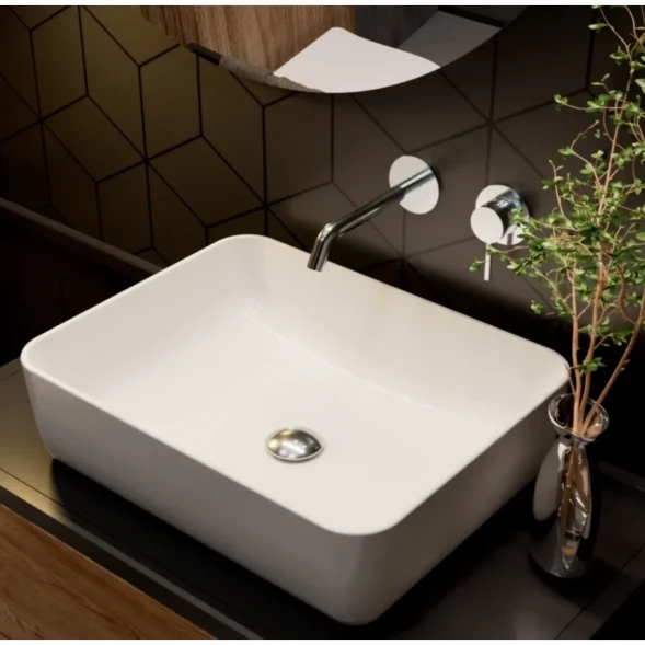 Смеситель для раковины AQUAme Siena AQM6215CR встраиваемый, без донного клапана, хром