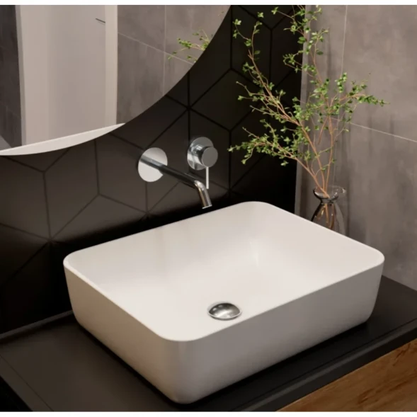 Смеситель для раковины AQUAme Siena AQM6215CR встраиваемый, без донного клапана, хром