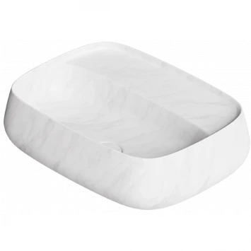 Раковина-чаша Alice Nur Carrara 33210185N 60x45 см, накладная, белый мрамор