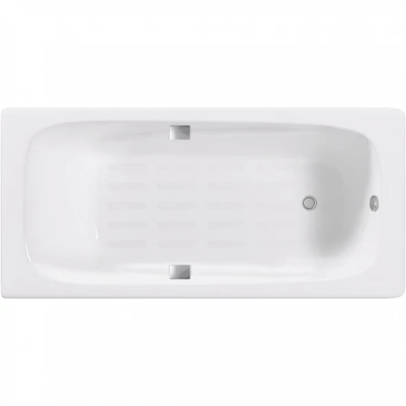 Ванна чугунная Delice Flex DLR230632R-AS 180x85 см, с отверстиями под ручки, антискользящим покрытием, белый