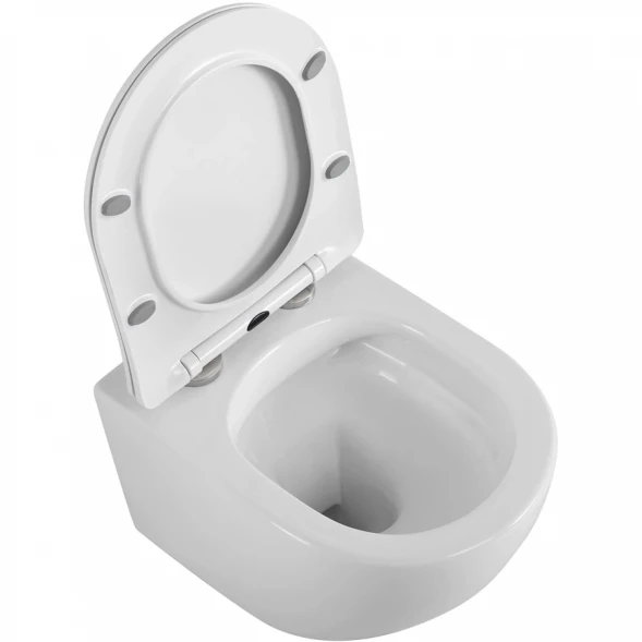 Унитаз подвесной BelBagno Uno 2.0 BB7306CHR/SC безободковый, с сиденьем микролифт, белый