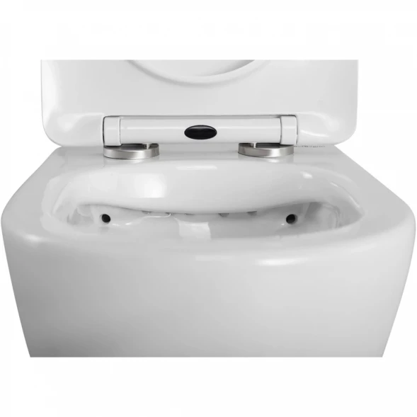 Унитаз подвесной BelBagno Uno 2.0 BB7306CHR/SC безободковый, с сиденьем микролифт, белый
