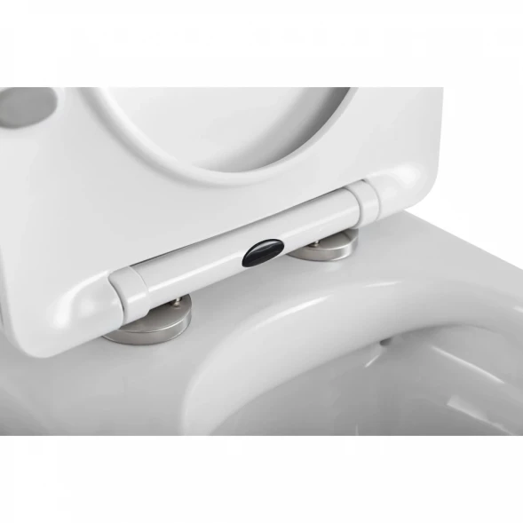 Унитаз подвесной BelBagno Uno 2.0 BB7306CHR/SC безободковый, с сиденьем микролифт, белый