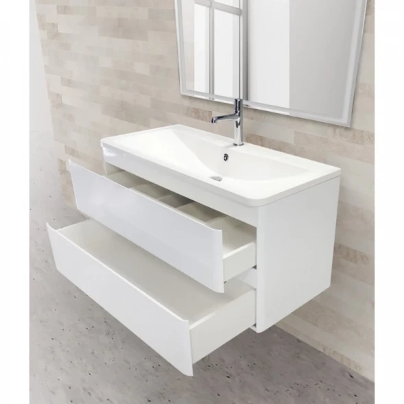 Тумба Bianco Lucido 89,6 см BelBagno Albano ALBANO-900-2C-SO-BL