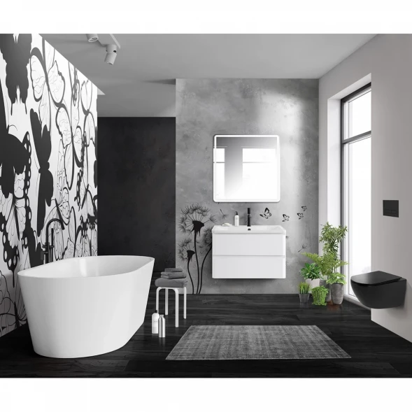 Тумба Bianco Lucido 89,6 см BelBagno Albano ALBANO-900-2C-SO-BL