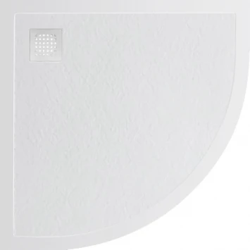 Душевой поддон BelBagno Uno TRAY-MR-UNO-R-80-550-35-W-BO 80x80 см, из литьевого мрамора, четверть круга, белый