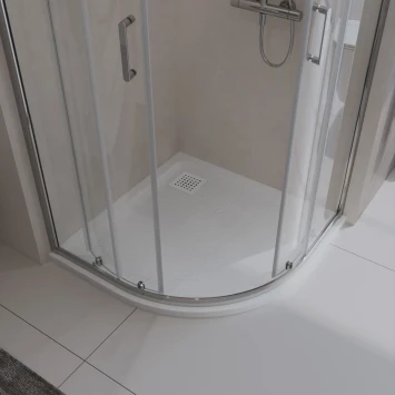 Душевой поддон BelBagno Uno TRAY-MR-UNO-R-80-550-35-W-BO 80x80 см, из литьевого мрамора, четверть круга, белый