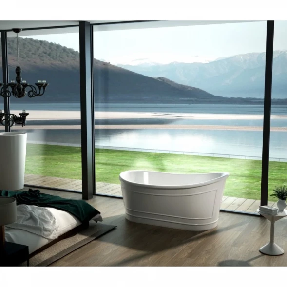 Акриловая ванна BelBagno BB32 167,6x90 см, отдельностоящая, белый глянец