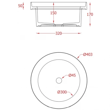 Раковина 40,3x40,3 см Artceram Fuori Scala TFL032 05 00