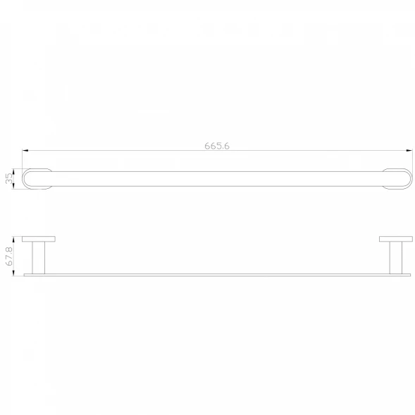 Полотенцедержатель Wonzon &amp; Woghand First WW-8412-LG 66,5 см, золотой
