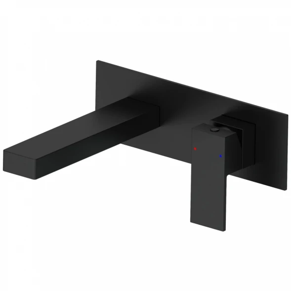Смеситель для раковины Wonzon &amp; Woghand Cube WW-88869016-MB встраиваемый, черный матовый