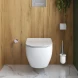 Унитаз подвесной Cezares Comfort CZR-191-TH/BS безободковый, с функцией биде, белый