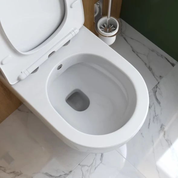 Унитаз подвесной Cezares Comfort CZR-191-TH/BS безободковый, с функцией биде, белый