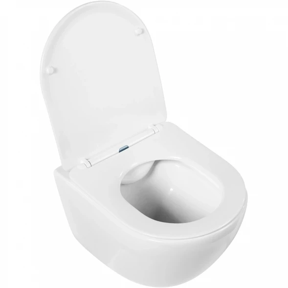 Комплект инсталляция с унитазом BelBagno Prospero BB051CHR/BB051SC/BB002-80/BB005-PR-CHROME с кнопкой смыва, хром + унитаз подвесной BelBagno Amanda безободковый, с сиденьем микролифт, белый
