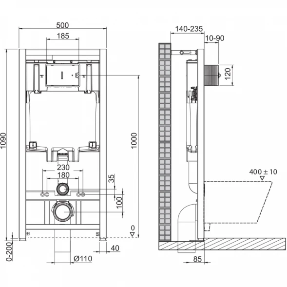 Комплект инсталляция с унитазом BelBagno Prospero BB051CHR/BB051SC/BB002-80/BB005-PR-CHROME с кнопкой смыва, хром + унитаз подвесной BelBagno Amanda безободковый, с сиденьем микролифт, белый