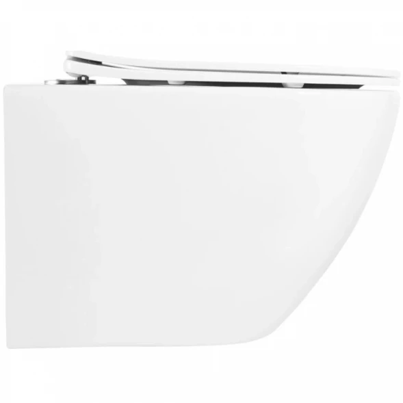 Унитаз подвесной BelBagno Uno BB3105CHR/SC безободковый, с сиденьем микролифт, белый