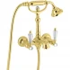 Смеситель для ванны Emmevi The One Atena 98011LCSW/OR с душевым гарнитуром, Золото