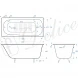 Ванна чугунная Delice Continental DLR230640-AS 120x70 см, с антискользящим покрытием, белый