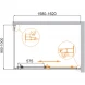Душевой уголок Cezares Molveno MOLVENO-AH-11-160/100-C-Cr-IV 160x100 см, профиль хром, стекло прозрачное