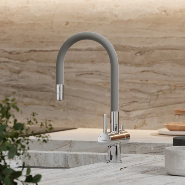 Смеситель для кухни с подключением к фильтру Sancos Lucia SC4004CH