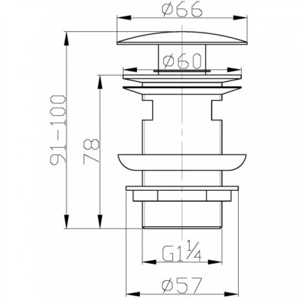 Донный клапан BelBagno BB-SAT-NERO