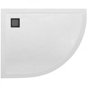 Душевой поддон BelBagno Uno TRAY-MR-UNO-RH-120/90-550-35-W-L-NO 120x90 см L, из литьевого мрамора, асимметричный, белый