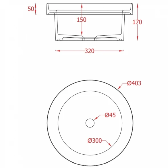 Раковина 40,3x40,3 см Artceram Fuori Scala TFL032 15 00
