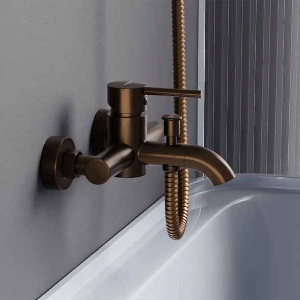 Смеситель для ванны Damixa Scandinavian Pure 361000500 розовое золото матовый