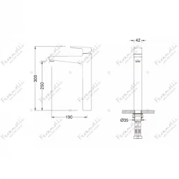 Смеситель для раковины Feramolli Pura BL642H черный матовый