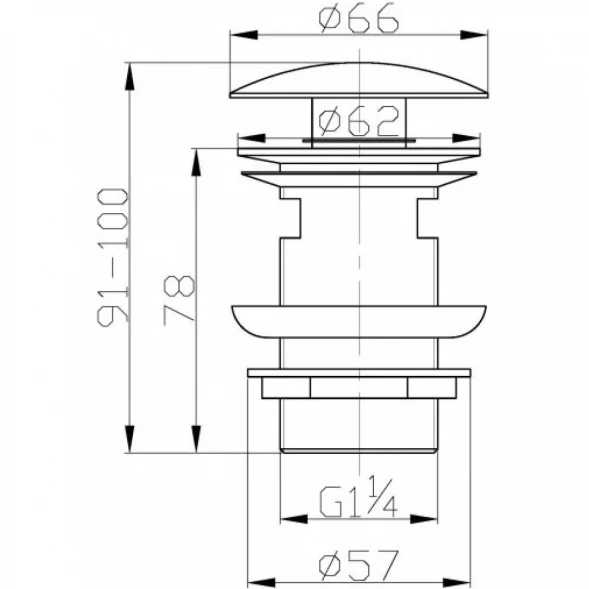 Донный клапан BelBagno BB-SAT-ORO