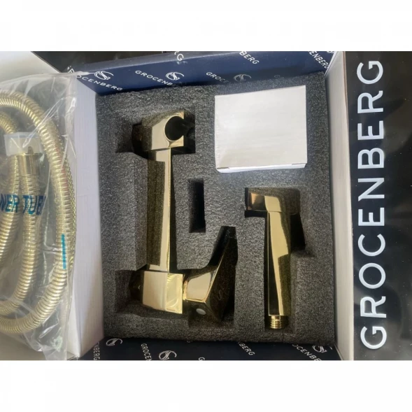 Гигиенический душ Grocenberg GB101NGO со смесителем, золотой