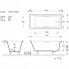 Ванна чугунная Vinsent Veron Square VSQ1707545H/VH0012BR-AS 170x75 см, с ручками, антискользящим покрытием, белый