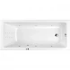 Акриловая ванна Whitecross Wave Slim 0111.160070.100.LINENANO.CR 159,5x70 см, с гидромассажем, белый