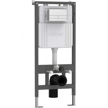 Кнопка смыва Abber AC0128MW для инсталляции, белый матовый