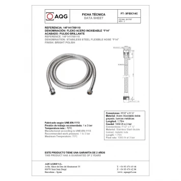 Смеситель для ванны AQG Alpha 01ALP416NG с душевым гарнитуром, черный матовый