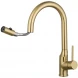 Смеситель для кухни Wonzon &amp; Woghand WW-A21252-BG с выдвижным изливом, золотой матовый