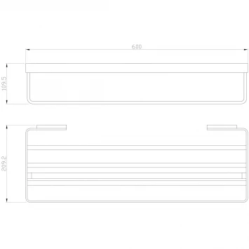 Полка для полотенец Wonzon & Woghand Lotte WW-8381A 60 см, хром