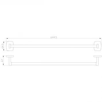 Полотенцедержатель Wonzon &amp; Woghand Porto WW-1002 64,4 см, хром