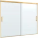 Шторка на ванну Cezares Tandem Soft TANDEM-SOFT-VF-2-180/145-C-BORO-IV 180 см, профиль золотой матовый, стекло прозрачное