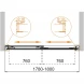 Шторка на ванну Cezares Tandem Soft TANDEM-SOFT-VF-2-180/145-C-BORO-IV 180 см, профиль золотой матовый, стекло прозрачное