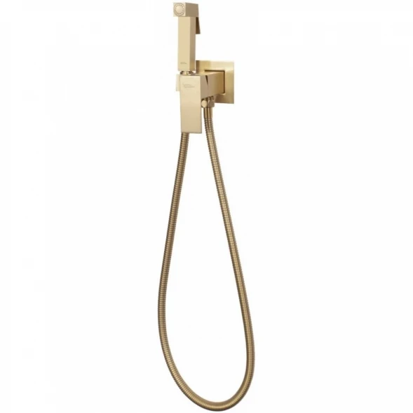 Гигиенический душ Hansberge Cubito H3077MG со смесителем, Золото матовый